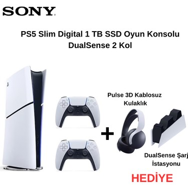 Sony Ps5 Slim Digital 1 Tb SSD Oyun Konsolu (Ithalatçı Fiyatı
