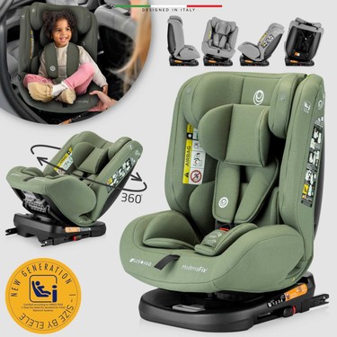 Elele Modenafix 2 360° Dönen I-Size Oto Koltuğu Yeşil Isofix Fiyatı