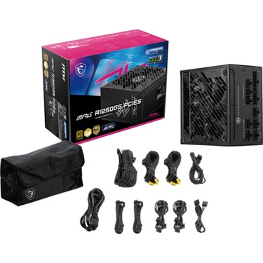 MSI Msı Mpg A1250GS Pcıe5 1250W 80+ Gold Atx 3.1 Pcıe 5.1 2x Fiyatı