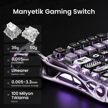 Gravastar Mercury V75 Pro He Hall Effect Manyetik Switch Fiyatı