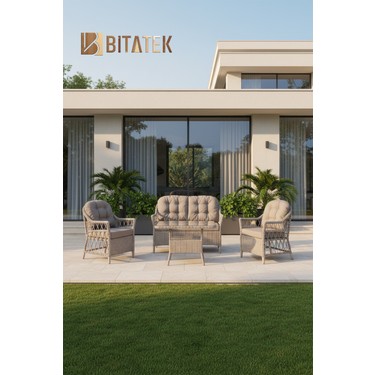Btk Concept Milas 2'li Bahçe ve Balkon Takımı Açık Gri 2+1+1 Fiyatı