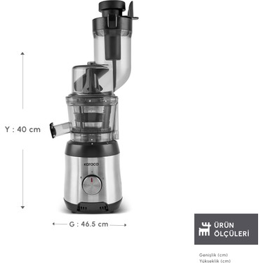 Karaca Inox Slow Juicer Katı Meyve Sıkacağı Paslanmaz Çelik Fiyatı