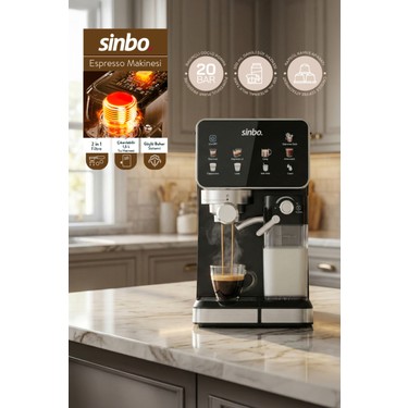 Sinbo SCM‑2995 Pro Kapsüllü & Toz Kahve Espresso Makinesi – Fiyatı