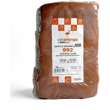 Ceramingo 992 Kırmızı Şamotlu Çamur 10 kg Fiyatı