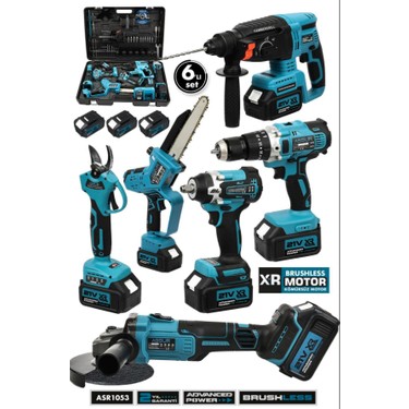 Atomic Skiper デモCD　セット Çaycup 21V 2.0AH Kömürsüz Darbeli 6'lı Set Fiyatı