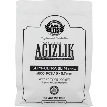 Eds Plastik Slim-Ultra Slim Sigara Filtresi Ağızlık 600'LÜ Fiyatı
