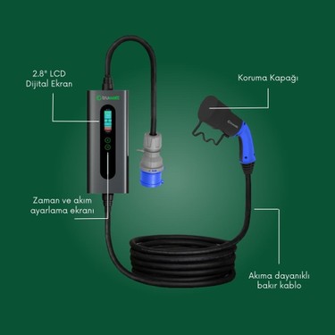 Truwatt ZTA315 Taşınabilir Elektrikli Araç Şarj Cihazı Fiyatı