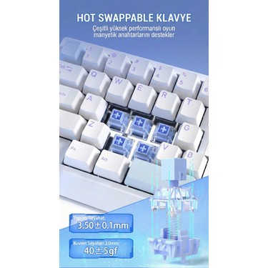 Ajazz AK029 Tek El Kablolu Manyetik Switch Oyun Klavyesi- Fiyatı