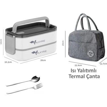 Valkyrie 1350 ml Termal Yemek Kabı Seti – Çelik Bölmeli Fiyatı