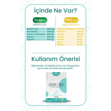 Infless Digestaz, Enzimler + Bromelain +Betain Hcl+ Fiyatı