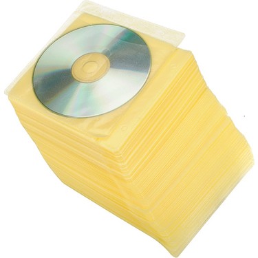 Torima Cd Dvd Zarfları Çift Yönlü 100'lü Paket Sarı Fiyatı