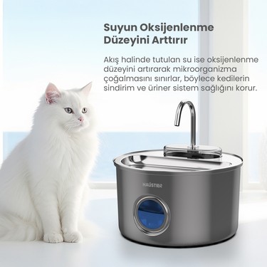 Haustier WF009LS-M Otomatik Kedi Su Çeşmesi,kedi Su Sebili, Fiyatı