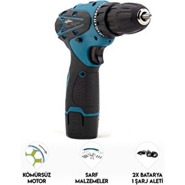 Dawreek Setli Vidalama MK12 12 V Darbeli Şarjlı Li-on Akü Fiyatı