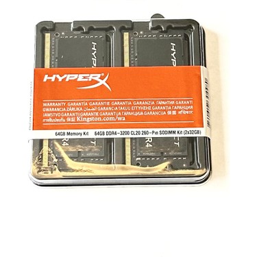 Kingston Hyperx Impact 64 GB (2X32) 3200 Mhz Ddr4 CL20 Fiyatı
