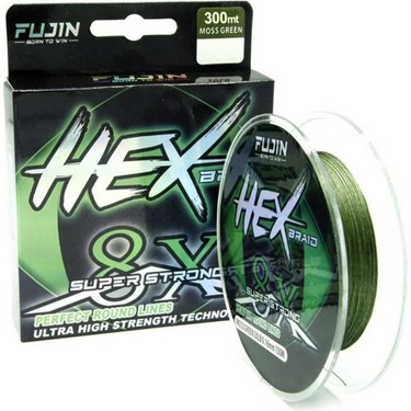 Fujin Hex Braid X8 Olta Misinası 300 mt - 0,18mm Koyu Yeşil Fiyatı