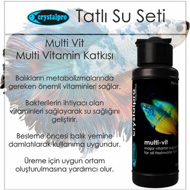 Crystalpro Tatlı Su Akvaryum 500ML 4X500 ML Dörtlü Bakım Fiyatı