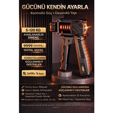 Valkyrie Ayarlanabilir El Kavrama Aleti 20–120 kg | Dijital Fiyatı