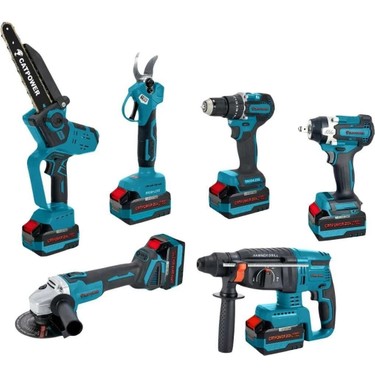 よね　6本セット Catpower 1560 Kömürsüz Akülü 6'lı Set 20V 4.0AH Matkap, Fiyatı