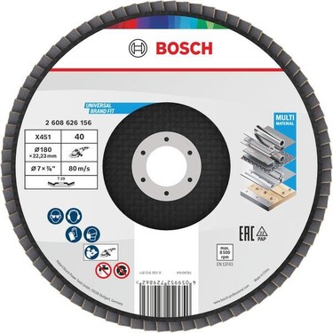 Bosch X451 Flap Disk 40K 180MM 15AD Fiyatı - Taksit Seçenekleri