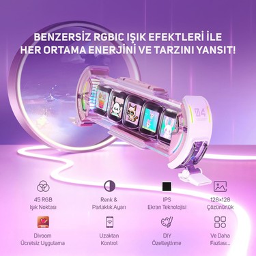 Divoom Times Gate 5 Ekranlı Rgb Işıklı Akıllı Dijital Fiyatı, 5.0