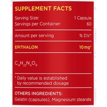 Swiss Pharmaceuticals Epithalon 10MG 60 Capsul. Fiyatı