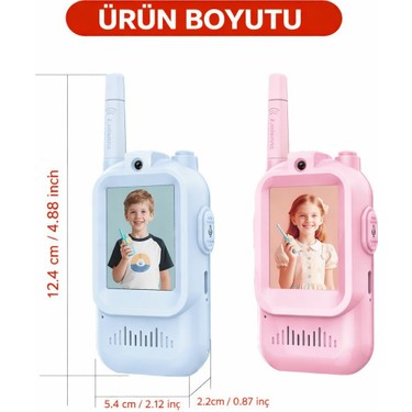 Azurtech Çocuk Telsizi Video Walkie Talkie – Şarjlı Video Fiyatı