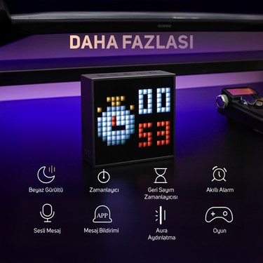 Divoom Timebox Evo Bluetooth Hoparlör ve Pixoo-64 LED Ekran Fiyatı