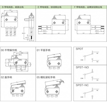 MT6-E8A02C13012-AB150 Spst No 2-Pin Su Geçirmez Kablolu Fiyatı