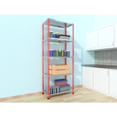 Rafburada 5 Katlı 43X60X200 cm Galvaniz Çelik Raf - Depo, Fiyatı