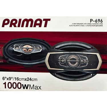 Primat P-696 6x9 Inç 4 Yollu Oto Hoparlör 1000W Max 16X24 cm Fiyatı