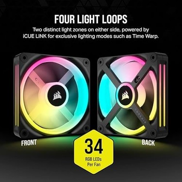 ジ*キ様 CORSAIR QX120 RGB 6個セット Corsaır Icue Lınk QX120 Rgb 120MM 3 Pc Fans Starter Kit With Fiyatı