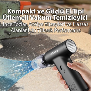 Ezere J02 Çift Fonksiyonlu Mini Araç Süpürgesi & Turbo Fan Fiyatı
