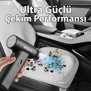 Ezere J02 Çift Fonksiyonlu Mini Araç Süpürgesi & Turbo Fan Fiyatı