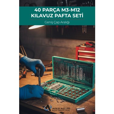 40 Parça M3-M12 Kılavuz Pafta Seti Fiyatı - Taksit Seçenekleri