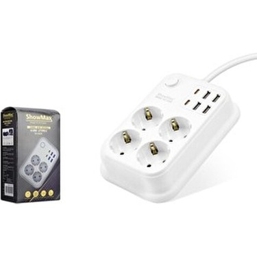 Showmax SH-4629 Termal Akım Korumalı 2 Metre Elektrik Prizi Fiyatı
