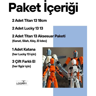 Moifugyia Lucky 13 Aksiyon Figürü Robot Oyuncak 4'lü Turuncu Fiyatı
