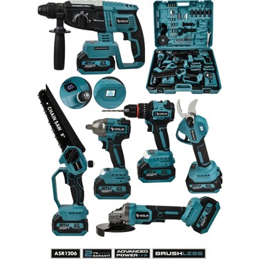 Assur 21V Darbeli Kömürsüz 6'lı Set Taşlama-S.s. Fiyatı