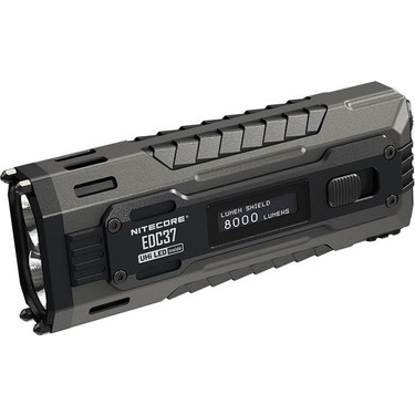 Nitecore EDC37 8000 Lumen Şarjlı El Feneri Siyah Renkli LED Fiyatı