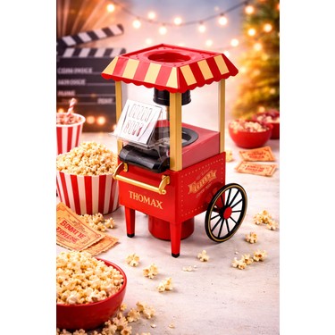 Thomax Mısır Patlatma Makinesi Yağsız ve Sağlıklı Popcorn Fiyatı