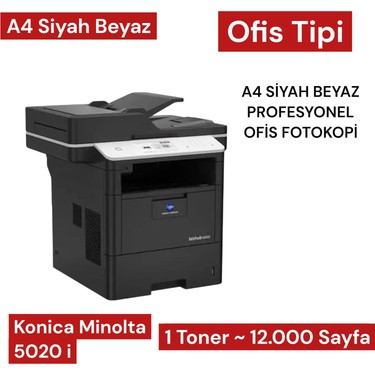 Konica Minolta Bizhub 5020i A4 Siyah Beyaz (Mono) Fotokopi Fiyatı