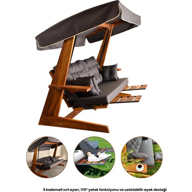 Aida Swings Luna 2600 Premium Iroko – 5 Kişilik Ayak Uzatma Fiyatı