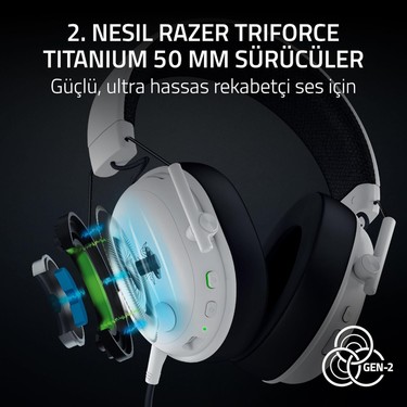 Razer Blackshark V3 Beyaz RZ04-05410400-R3M1 Hyperspeed Fiyatı
