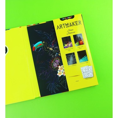 Giftmoda Artmaker Neon Nature Kazımalı Boyama Seti – 16 Fiyatı