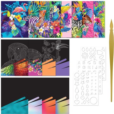 Giftmoda Artmaker Neon Nature Kazımalı Boyama Seti – 16 Fiyatı