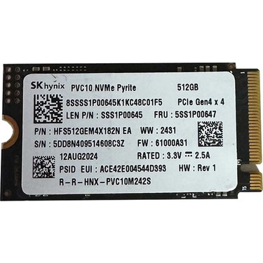 SK Hynix PVC10 512GB 2242 M.2 NVMe SSD - OEM [KUTUSUZ] Fiyatı