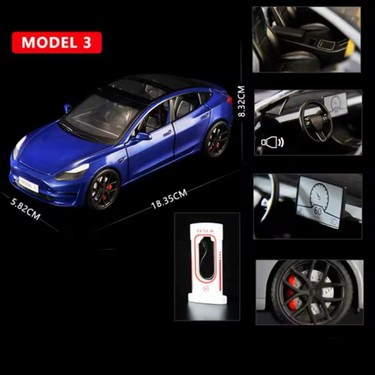 Scowetto Tesla Model Y Diecast Model Araba 1:24 Diecast Fiyatı