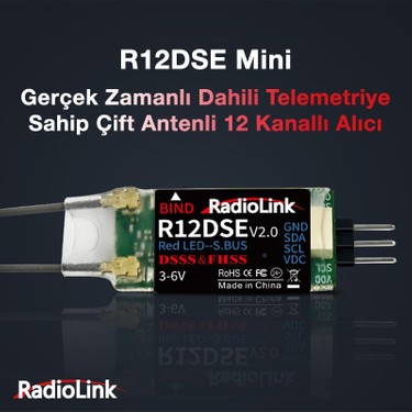 Radiolink R12DSE Mini 12 Kanal Uzaktan Kumanda Alıcısı Fiyatı