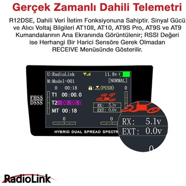 Radiolink R12DSE Mini 12 Kanal Uzaktan Kumanda Alıcısı Fiyatı