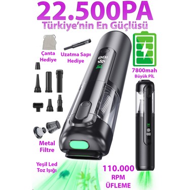 Kortec Profesyonel 22.500 Pa 120 W Güçlü Toz Işıklı Portatif Fiyatı