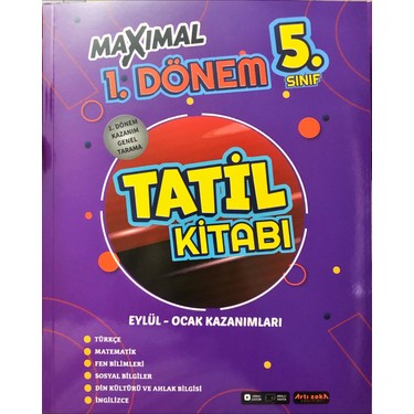 Artı Zeka Yayınları 5 Sınıf Maximal 1 Dönem Tüm Dersler Kitabı